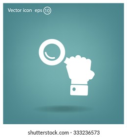Search icon, vector illustration. Flat design style