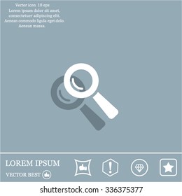 Search icon, vector illustration. Flat design style
