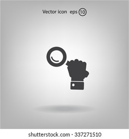 Search icon, vector illustration. Flat design style