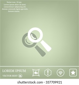 Search icon, vector illustration. Flat design style