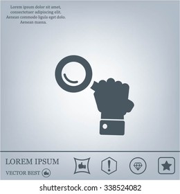 Search icon, vector illustration. Flat design style