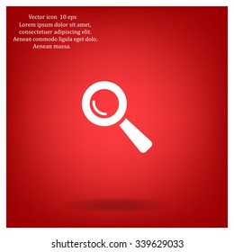 Search icon, vector illustration. Flat design style