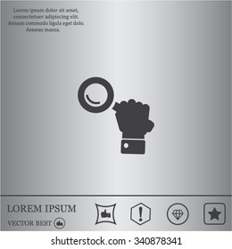 Search icon, vector illustration. Flat design style
