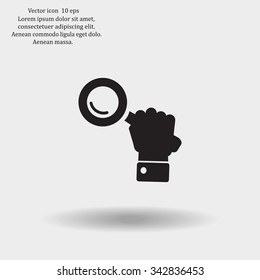 Search icon, vector illustration. Flat design style