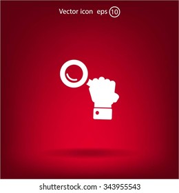 Search icon, vector illustration. Flat design style