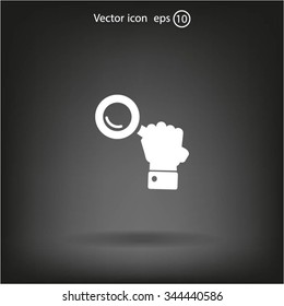 Search icon, vector illustration. Flat design style