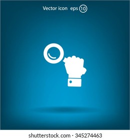 Search icon, vector illustration. Flat design style