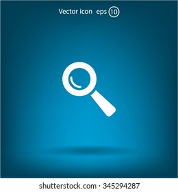 Search icon, vector illustration. Flat design style