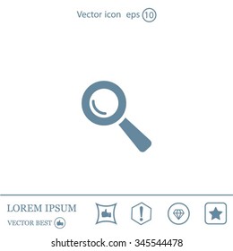 Search icon, vector illustration. Flat design style