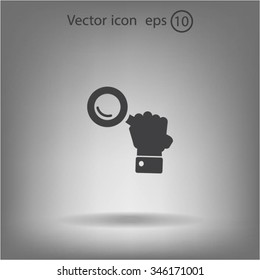 Search icon, vector illustration. Flat design style