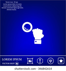 Search icon, vector illustration. Flat design style