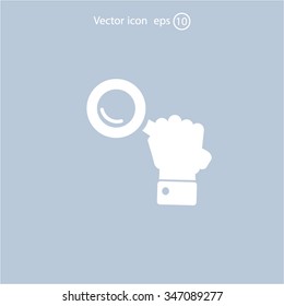 Search icon, vector illustration. Flat design style
