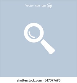 Search icon, vector illustration. Flat design style