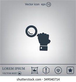 Search icon, vector illustration. Flat design style