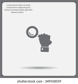 Search icon, vector illustration. Flat design style