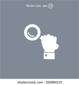 Search icon, vector illustration. Flat design style