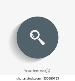 Search icon, vector illustration. Flat design style