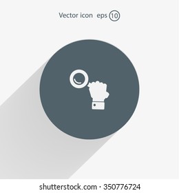 Search icon, vector illustration. Flat design style