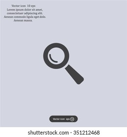 Search icon, vector illustration. Flat design style