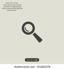 Search icon, vector illustration. Flat design style