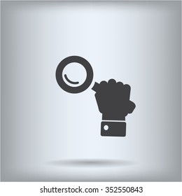 Search icon, vector illustration. Flat design style