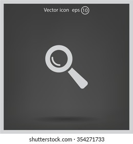 Search icon, vector illustration. Flat design style