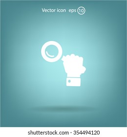 Search icon, vector illustration. Flat design style