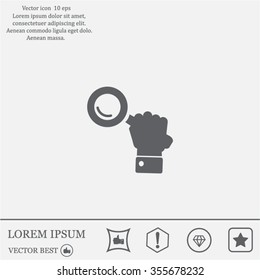 Search icon, vector illustration. Flat design style