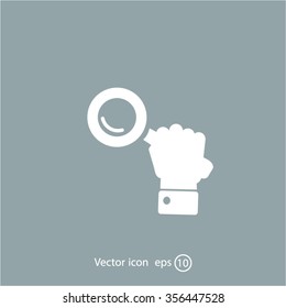 Search icon, vector illustration. Flat design style