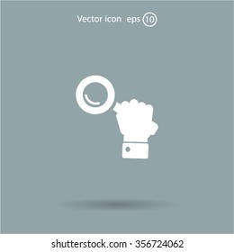 Search icon, vector illustration. Flat design style