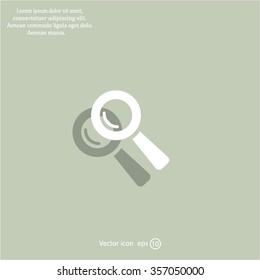 Search icon, vector illustration. Flat design style