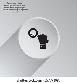Search icon, vector illustration. Flat design style