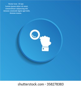 Search icon, vector illustration. Flat design style