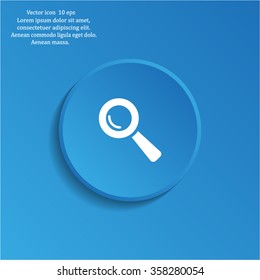Search icon, vector illustration. Flat design style