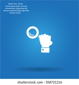 Search icon, vector illustration. Flat design style