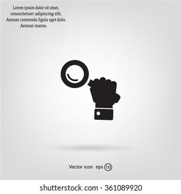 Search icon, vector illustration. Flat design style