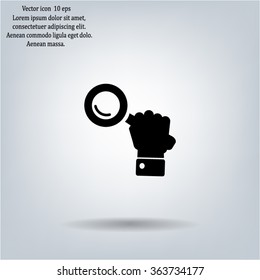Search icon, vector illustration. Flat design style