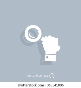 Search icon, vector illustration. Flat design style