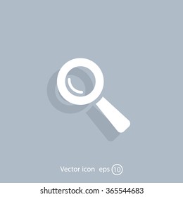 Search icon, vector illustration. Flat design style