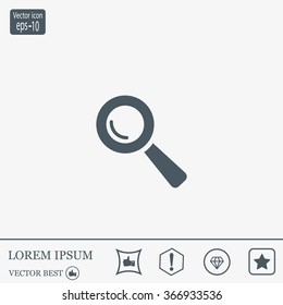 Search icon, vector illustration. Flat design style