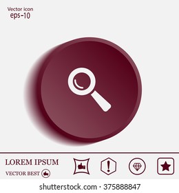 Search icon, vector illustration. Flat design style