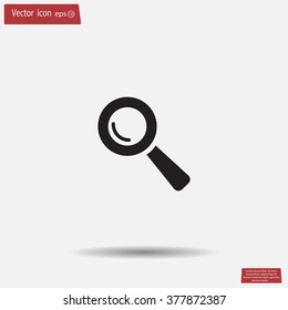 Search icon, vector illustration. Flat design style