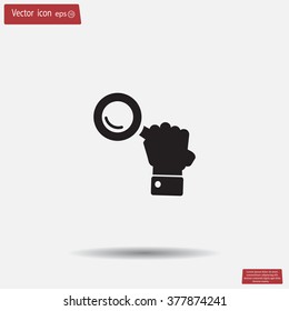 Search icon, vector illustration. Flat design style