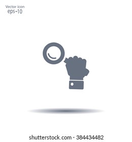 Search icon, vector illustration. Flat design style
