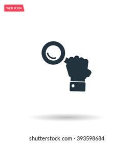 Search icon, vector illustration. Flat design style