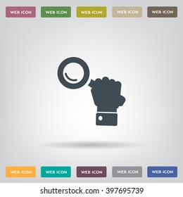 Search icon, vector illustration. Flat design style