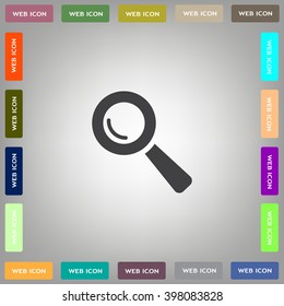 Search icon, vector illustration. Flat design style