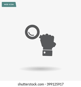 Search icon, vector illustration. Flat design style