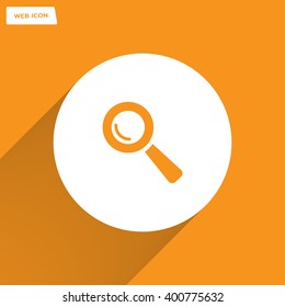 Search icon, vector illustration. Flat design style