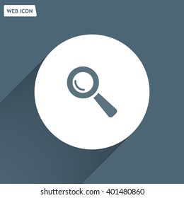 Search icon, vector illustration. Flat design style